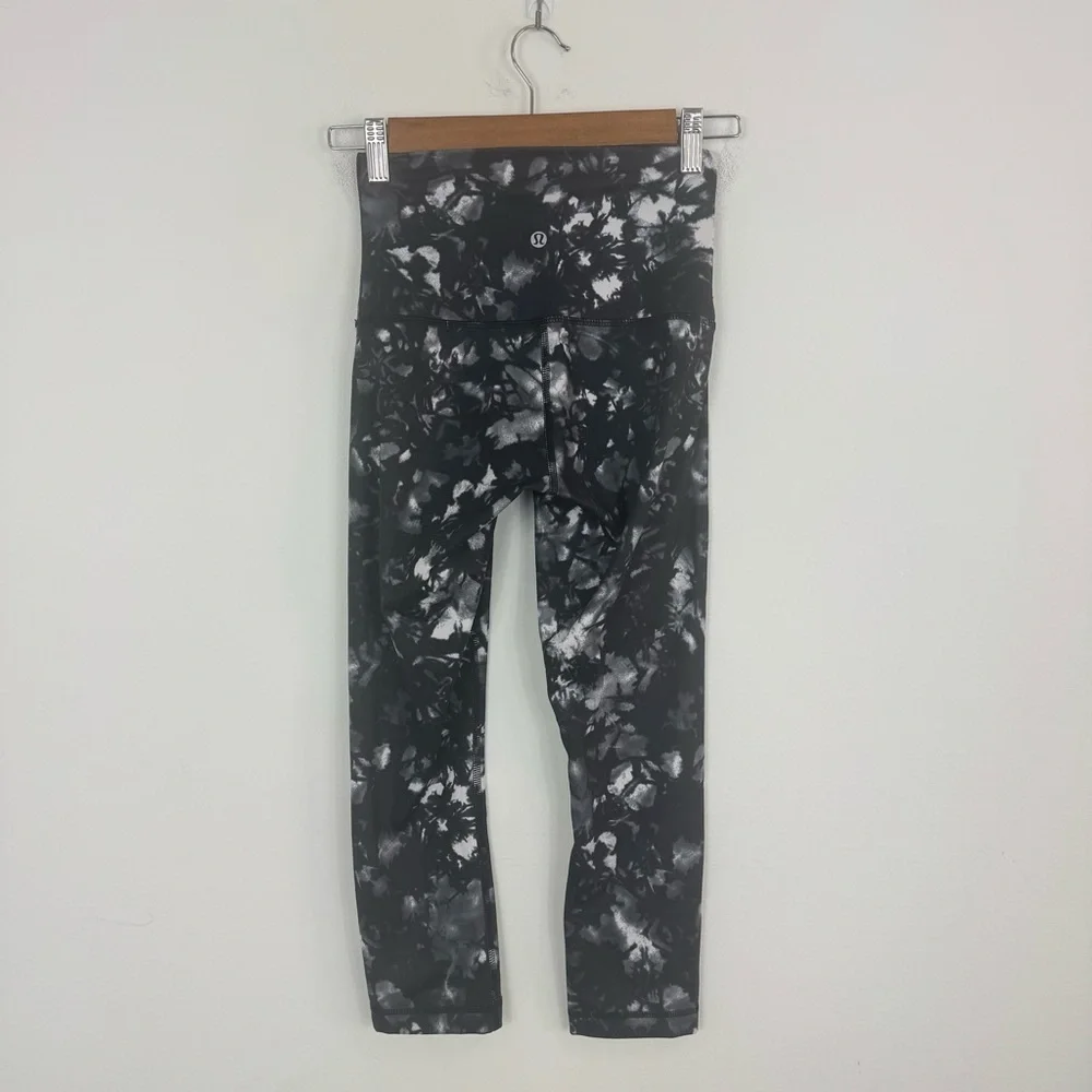 Lululemon Wunder Under Crop Hi-Rise Dusk Tie Dye Leggings Size 4